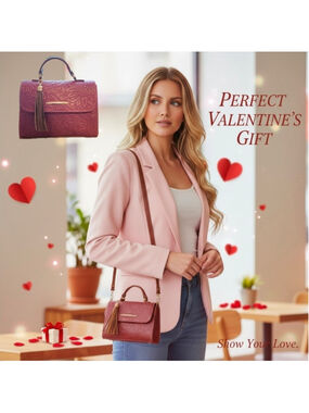 Rosewood Pink Sunflower Embossed Tooled Artisan LEATHER Crossbody Handbag Purse